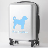 Blue Goldendoodle Dog Car Decal, Vinyl Sticker (Koffer)