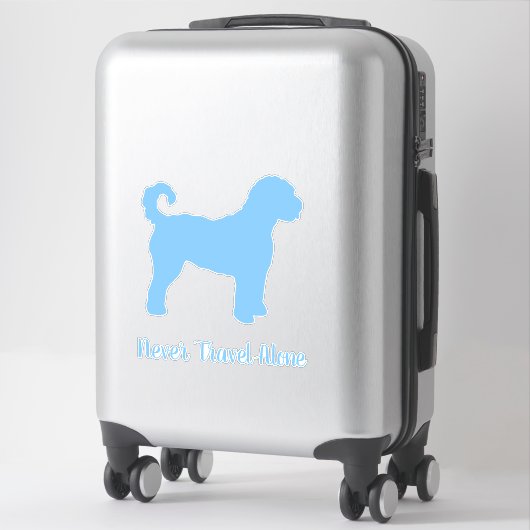 Blue Goldendoodle Dog Car Decal, Vinyl Sticker (Koffer)