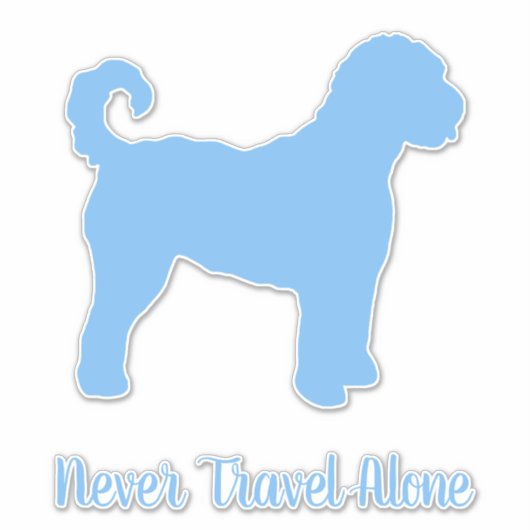 Blue Goldendoodle Dog Car Decal, Vinyl Sticker (Vorderseite)