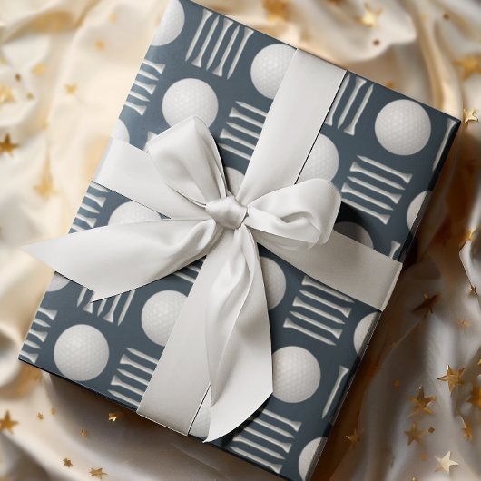 Blue Golf Ball und T-Shirt Gift Geschenkpapier