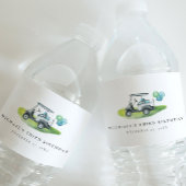 Blue Golf Birthday Par-tee Wasserflaschenetikett