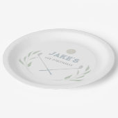 Blue Golf Birthday Party Paper Teller (Schrägansicht)