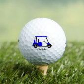 Blue Golf Buggy Design Golfball (Insitu T-Shirt)