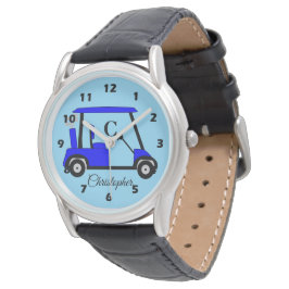 Blue Golf Buggy Watch Armbanduhr