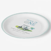 Blue Golf Cart Birthday Paper Teller (Schrägansicht)