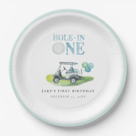 Blue Golf Cart Birthday Paper Teller