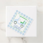 Blue Golf Cart Boys Gefälligetags Geschenkanhänger (Beispiel)