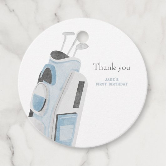 Blue Golf Club Dankeschön an den Tag Geschenkanhänger (Vorderseite)