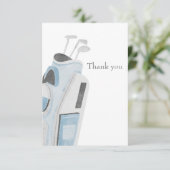 Blue Golf Club Dankeschön Karte (Stehend Vorderseite)