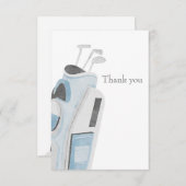 Blue Golf Club Dankeschön Karte (Vorne/Hinten)