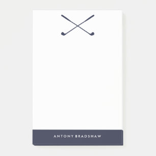 Blue Golf Clubs Post-it Klebezettel