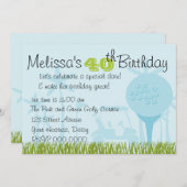 Blue Golf Date Einladung (Vorne/Hinten)