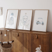 Blue Golf individuelle Name Set 3 Poster