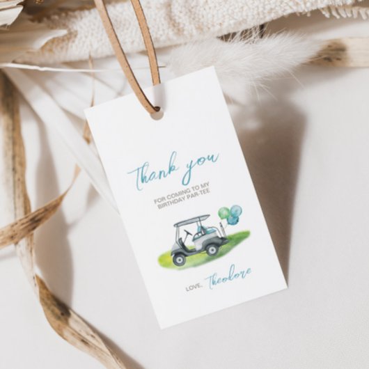 Blue Golf Putt Putt Party Geschenk-Tag Geschenkanhänger