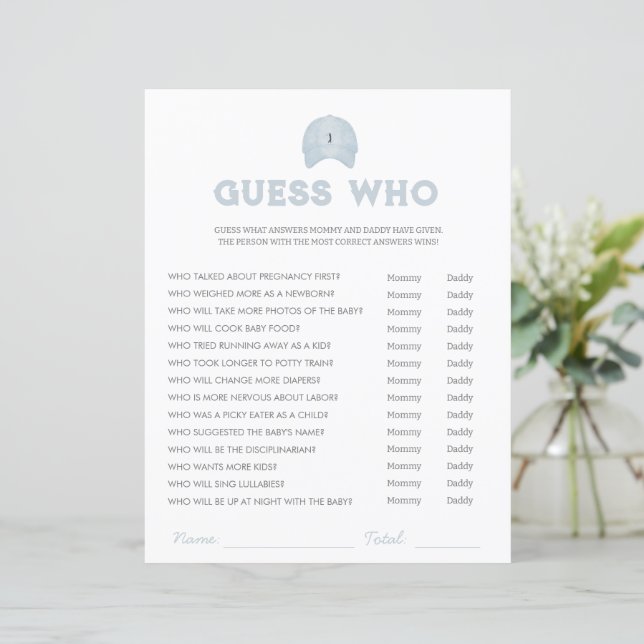 Blue Golf Theme Babydusche - das Spiel (Stehend Vorderseite)