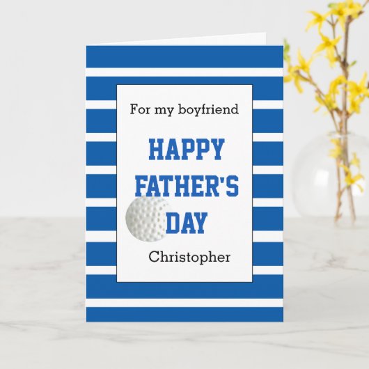 Blue Golf Vatertag Freund Karte (Gelbe Blume)