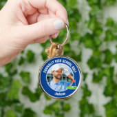 Blue Golfer Photo High School Golf Team Schlüsselanhänger (Hand)