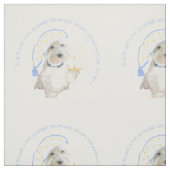 Blue Goodnight Westie mit Candle Stoff (Muster)