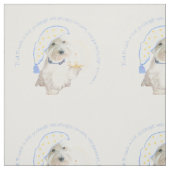 Blue Goodnight Westie Stoff (Muster)