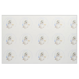 Blue Goodnight Westie Stoff