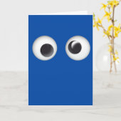 Blue Googly Eyes Happy Birthday Card Karte (Gelbe Blume)