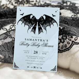 Blue Gothic Baby Dusche Einladung