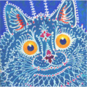 Blue Gothic Cat Aufkleber (Vorderseite)