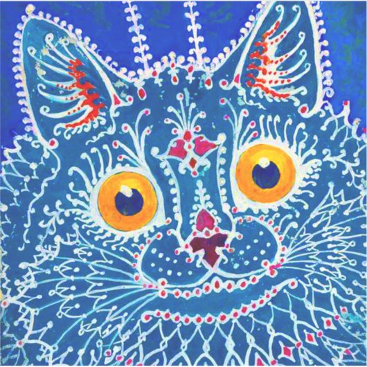 Blue Gothic Cat Aufkleber (Vorderseite)