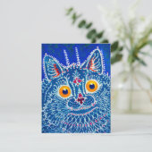 Blue Gothic Cat Begleitkarte (Stehend Vorderseite)