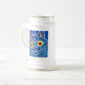 Blue Gothic Cat Bierglas (Vorderseite Links)