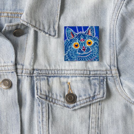 Blue Gothic Cat Button (Beispiel)