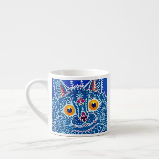 Blue Gothic Cat Espressotasse (Links)