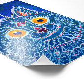 Blue Gothic Cat Fotodruck (Ecke)