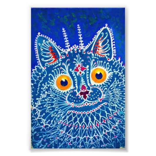 Blue Gothic Cat Fotodruck (Vorne)
