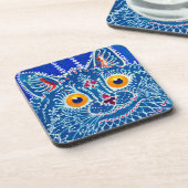 Blue Gothic Cat Getränkeuntersetzer (Linke Seite)
