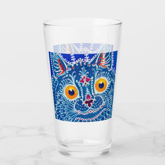 Blue Gothic Cat Glas (Rückseite)