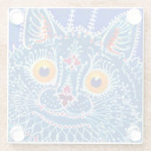 Blue Gothic Cat Glasuntersetzer (Rückseite)