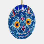 Blue Gothic Cat Keramik Ornament (Rechts)