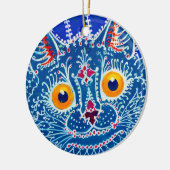 Blue Gothic Cat Keramik Ornament (Links)