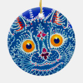 Blue Gothic Cat Keramik Ornament (Hinten)