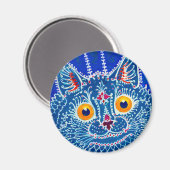Blue Gothic Cat Magnet (Vorderseite/Rückseite)