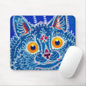 Blue Gothic Cat Mousepad (Mit Mouse)