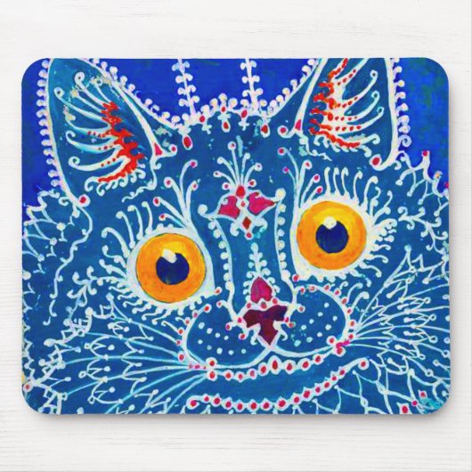 Blue Gothic Cat Mousepad (Vorne)