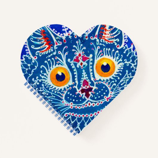 Blue Gothic Cat Notizblock (Vorderseite)