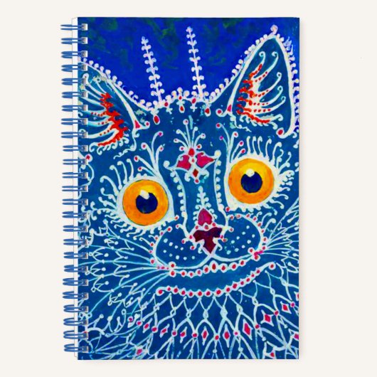 Blue Gothic Cat Notizblock (Vorderseite)