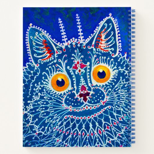 Blue Gothic Cat Notizblock (Rückseite)