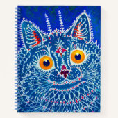 Blue Gothic Cat Notizblock (Vorderseite)