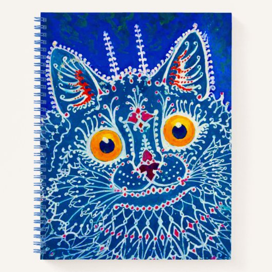 Blue Gothic Cat Notizblock (Vorderseite)