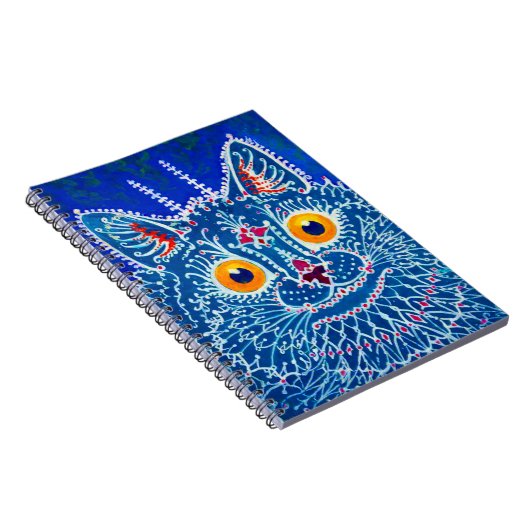 Blue Gothic Cat Notizblock (Rechte Seite)