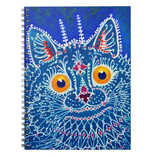 Blue Gothic Cat Notizblock (Vorderseite)